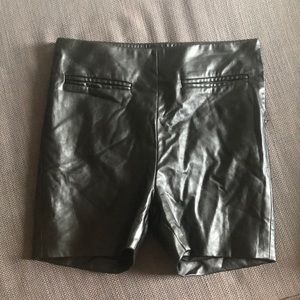 Black Leather Shorts
